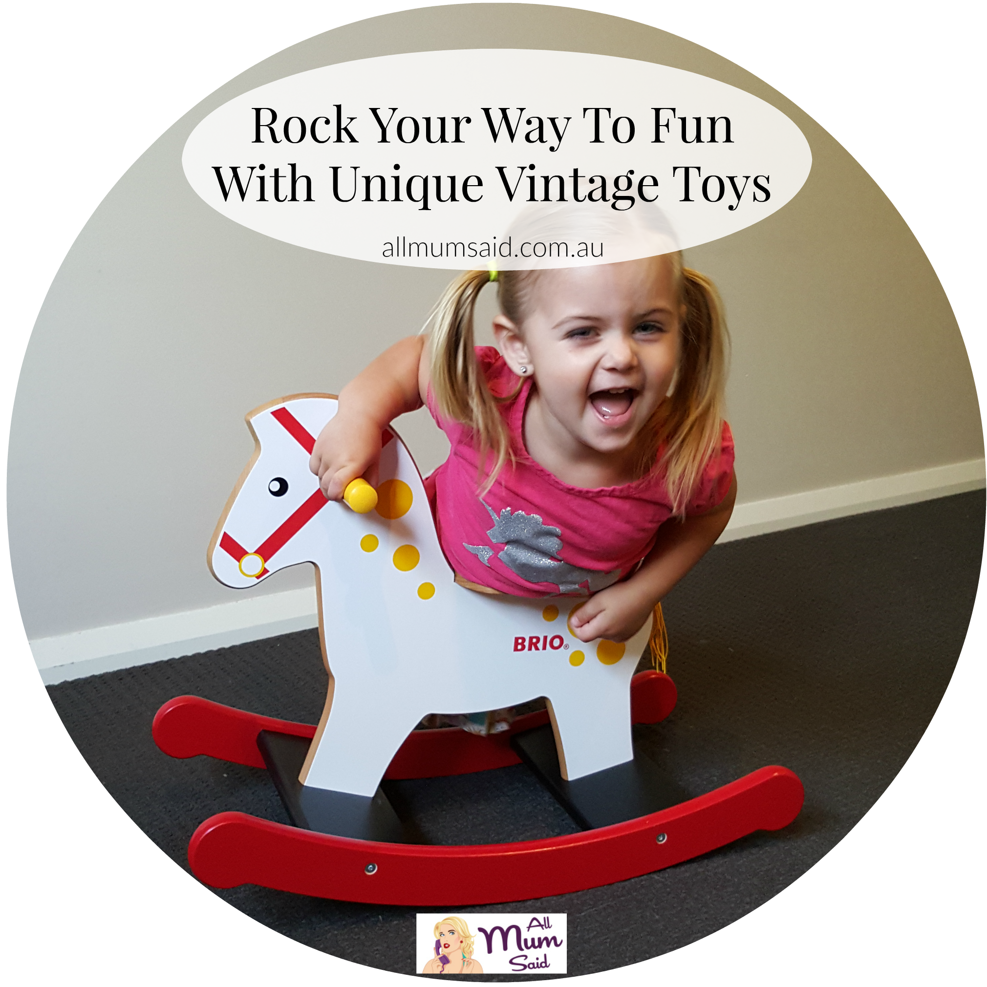 vintage toys Brio rocking horse