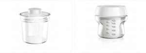 Miomee milk storage containers and Miomee milk storage lids