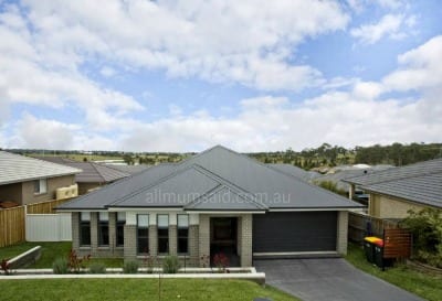 front of modern house
