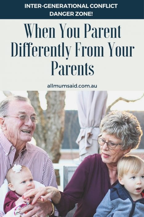 when you parent differently to your parents