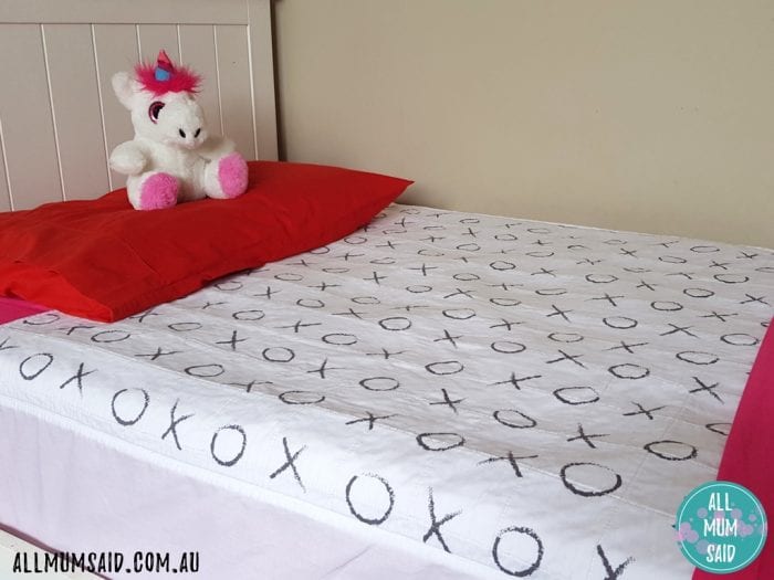 Brolly Sheets bed wetting sheet tucked on bed